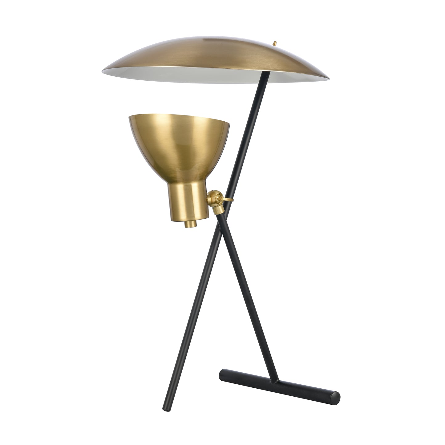 H0019-9511 - Wyman Square 19'' High 1-Light Desk Lamp - Satin Gold