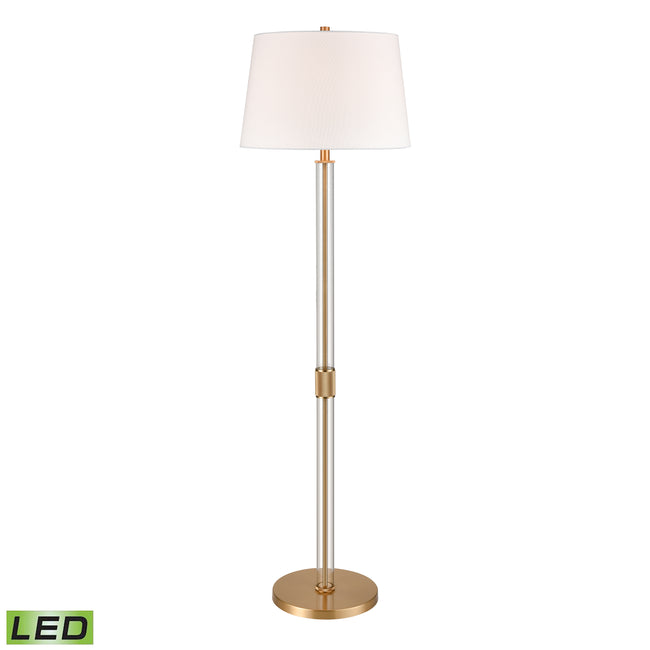 H0019-9569-LED - Roseden Court 62'' High 1-Light Floor Lamp - Aged Brass - Includes LED Bulb