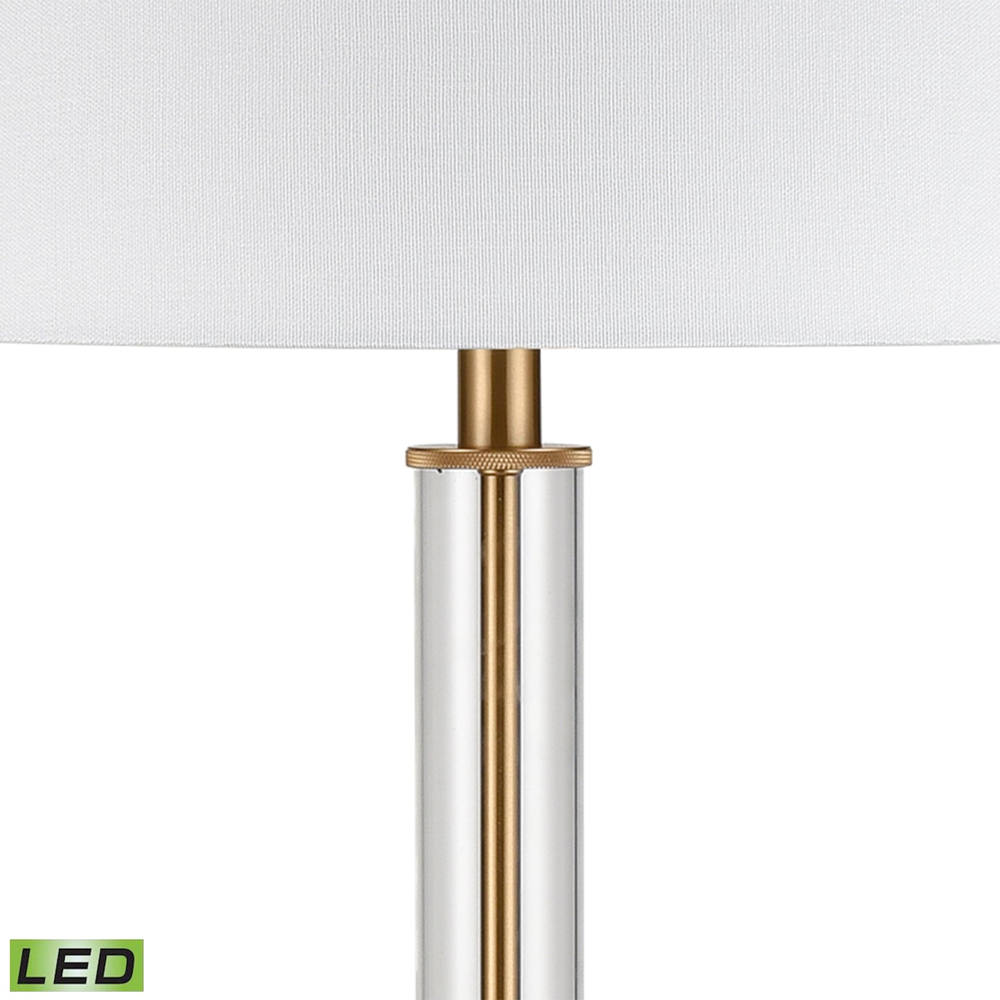 H0019-9569-LED - Roseden Court 62'' High 1-Light Floor Lamp - Aged Brass - Includes LED Bulb