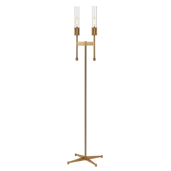 H0019-9577 - Beaconsfield 65'' High 2-Light Floor Lamp - Aged Brass