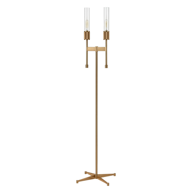 H0019-9577 - Beaconsfield 65'' High 2-Light Floor Lamp - Aged Brass