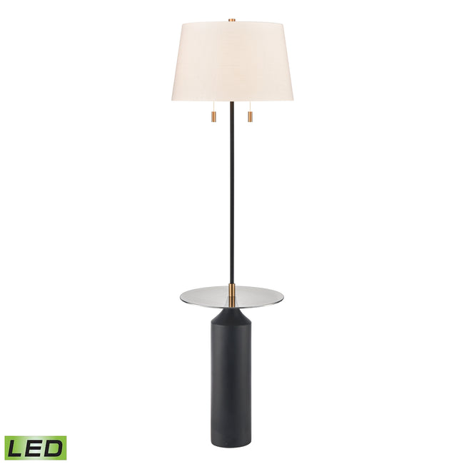 H0019-9584-LED - Shelve It 65'' High 2-Light Floor Lamp - Matte Black - Includes LED Bulbs