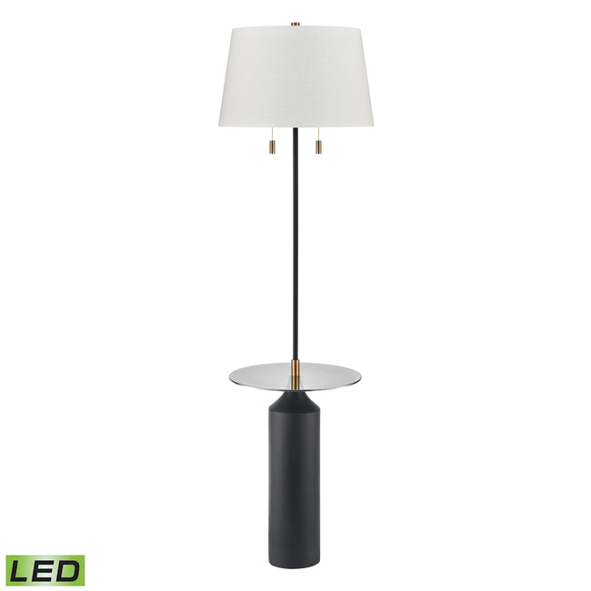 H0019-9584-LED - Shelve It 65'' High 2-Light Floor Lamp - Matte Black - Includes LED Bulbs