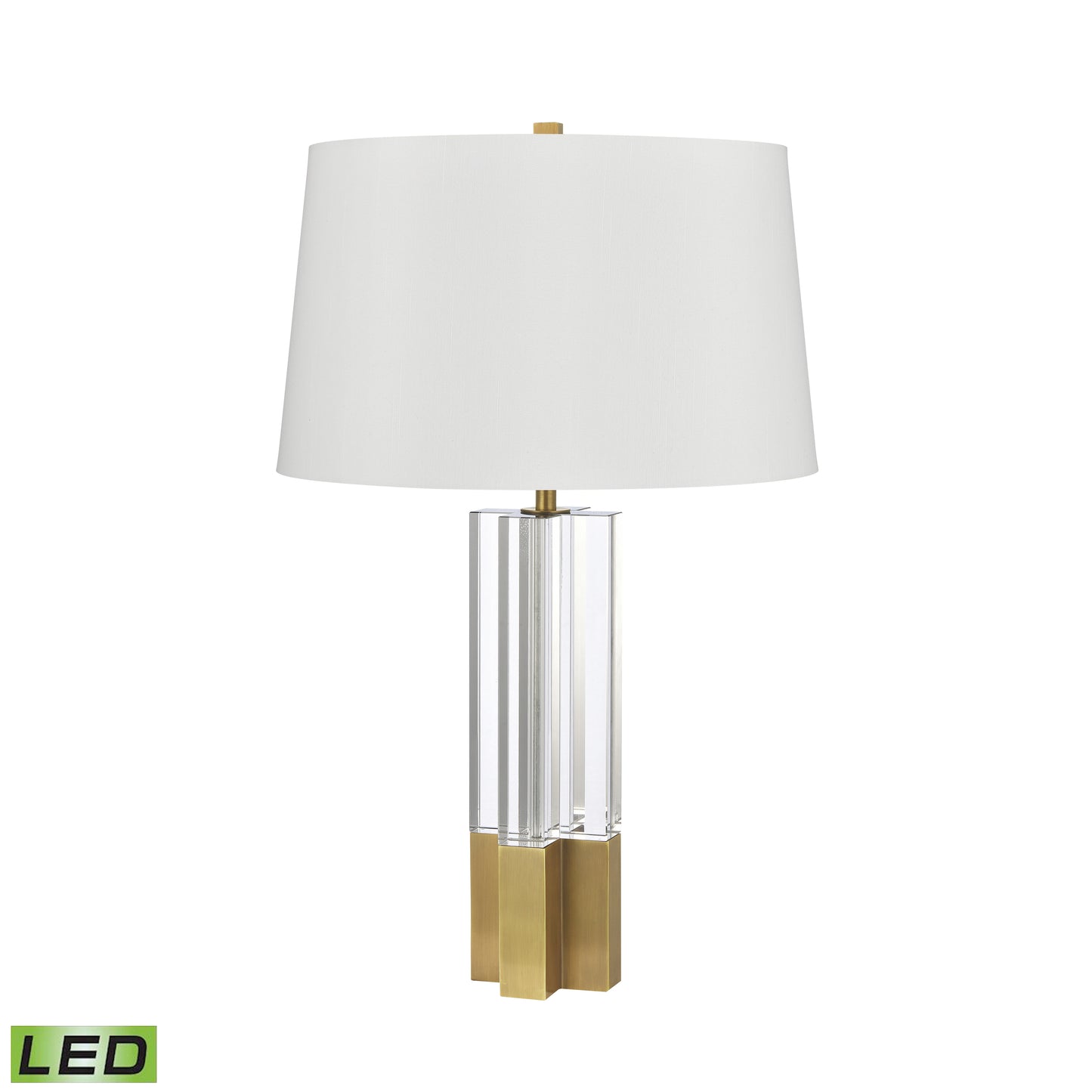 H0019-9592-LED - Upright 27'' High 1-Light Table Lamp - Clear - Includes LED Bulb