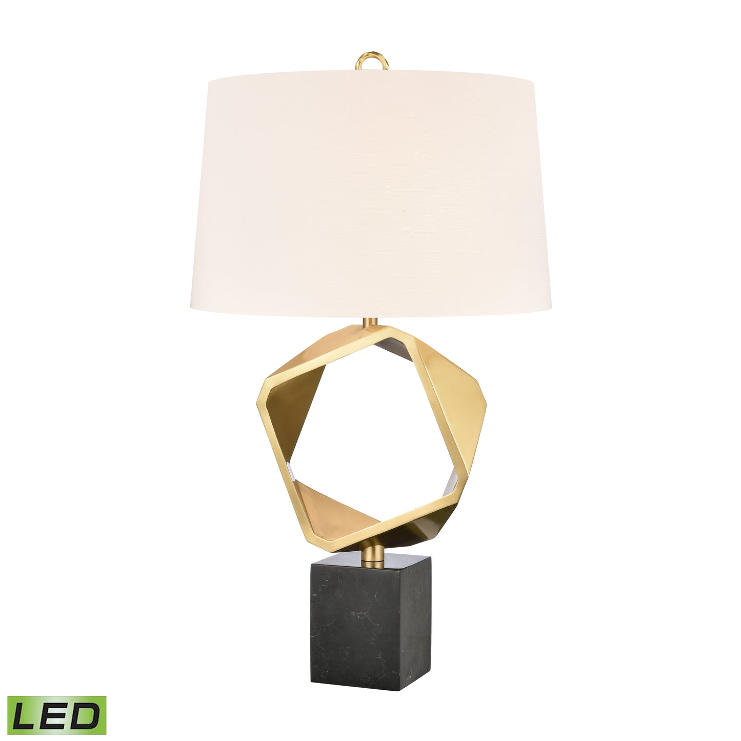 H0019-9595-LED - Optical 32'' High 1-Light Table Lamp - Brass - Includes LED Bulb