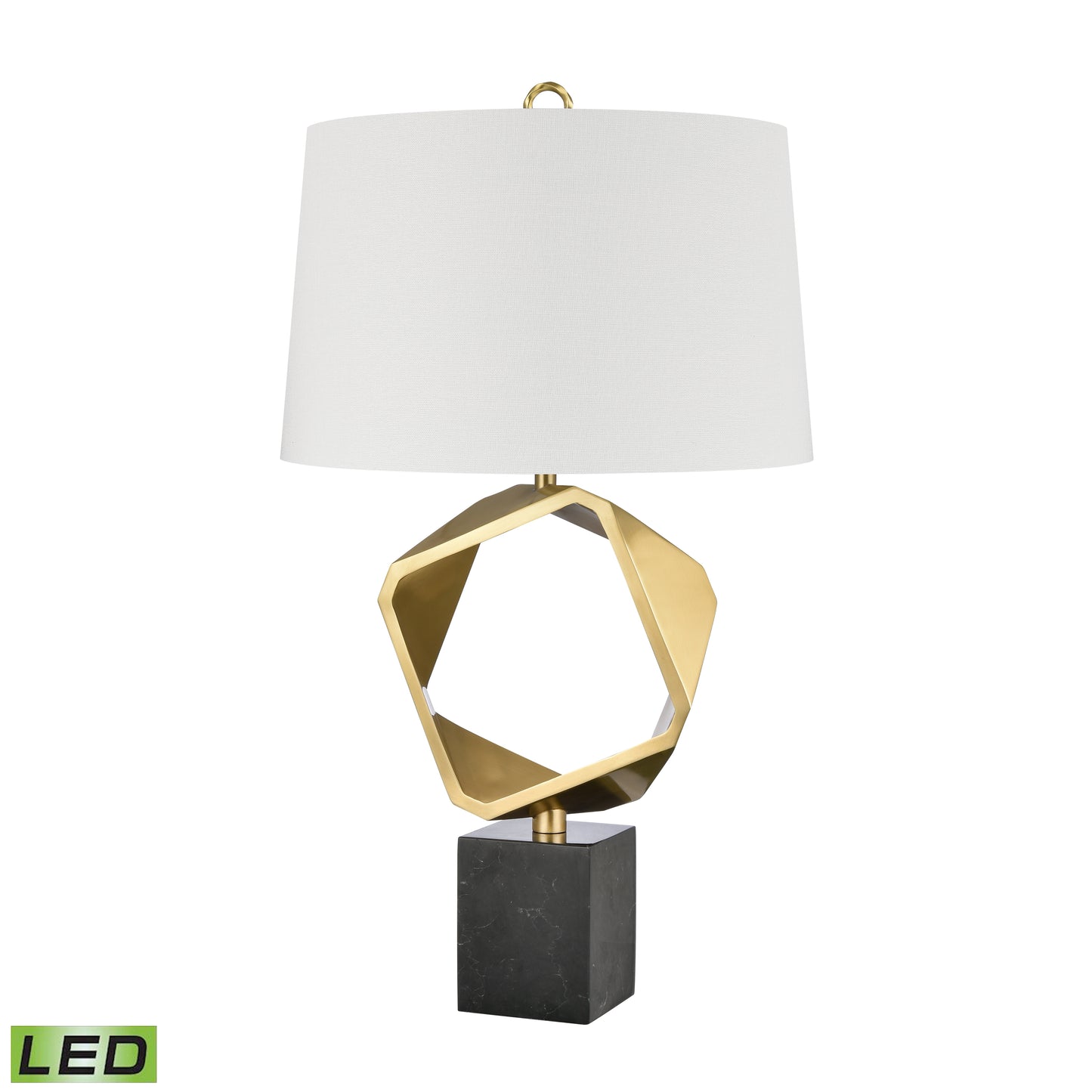 H0019-9595-LED - Optical 32'' High 1-Light Table Lamp - Brass - Includes LED Bulb