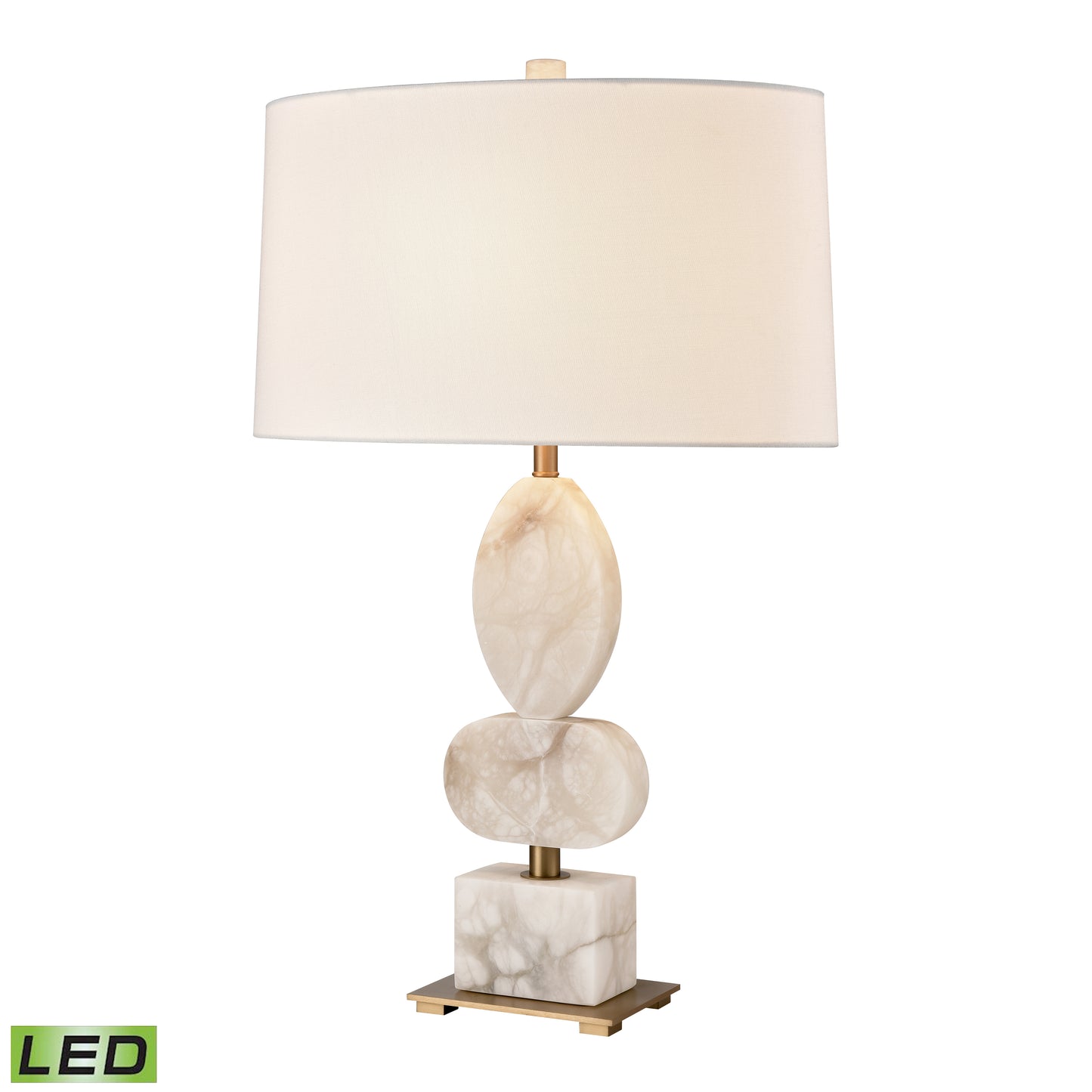 H0019-9596-LED - Calmness 30'' High 1-Light Table Lamp - White - Includes LED Bulb