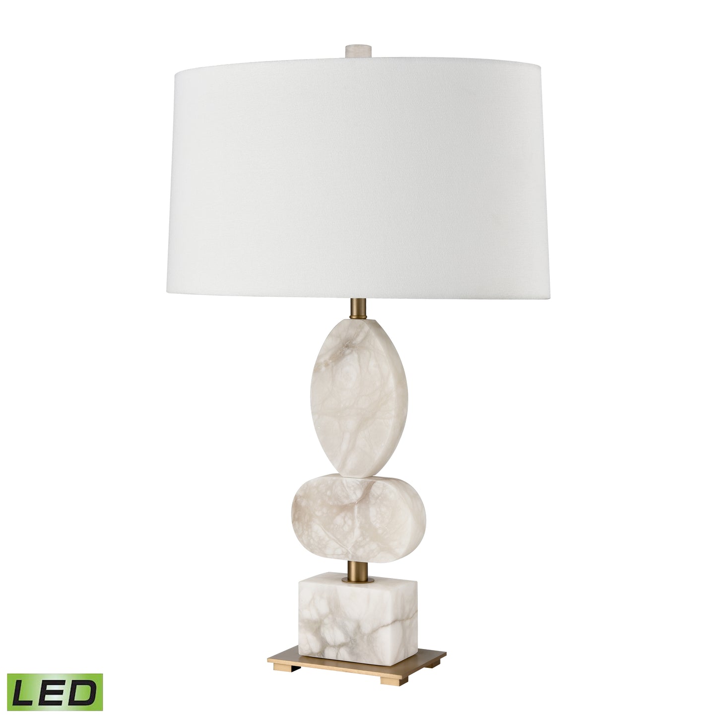 H0019-9596-LED - Calmness 30'' High 1-Light Table Lamp - White - Includes LED Bulb