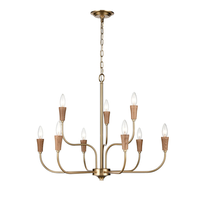 H0019-9618 - Inga 29'' Wide 9-Light Chandelier - Brass