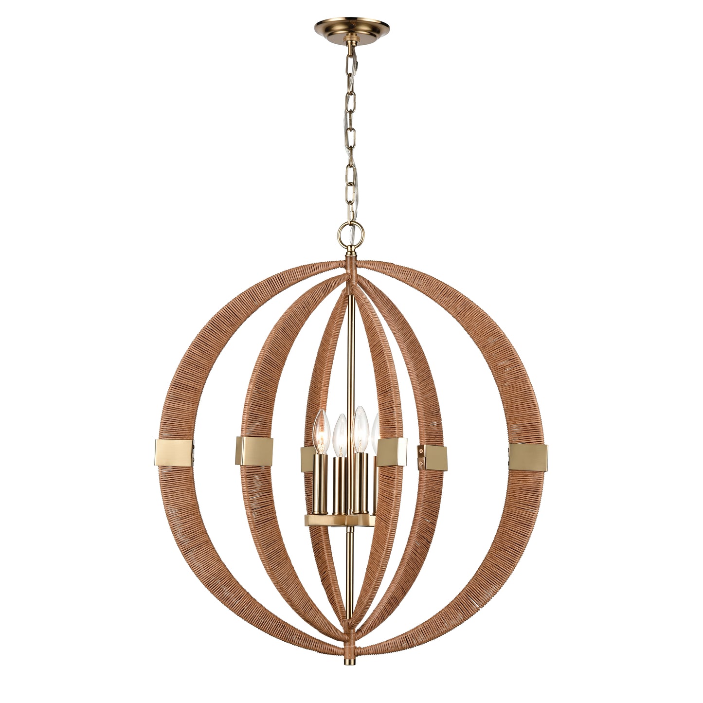 H0019-9620 - Pyrus 27'' Wide 4-Light Pendant - Brown