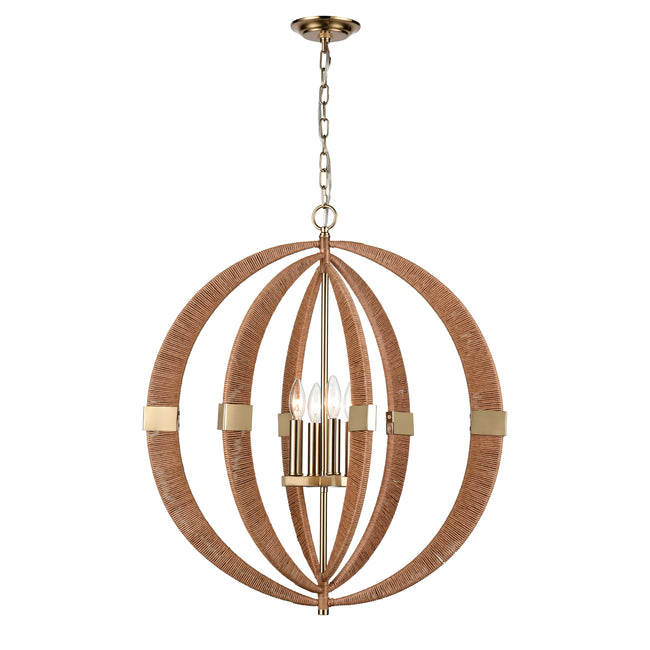 H0019-9620 - Pyrus 27'' Wide 4-Light Pendant - Brown