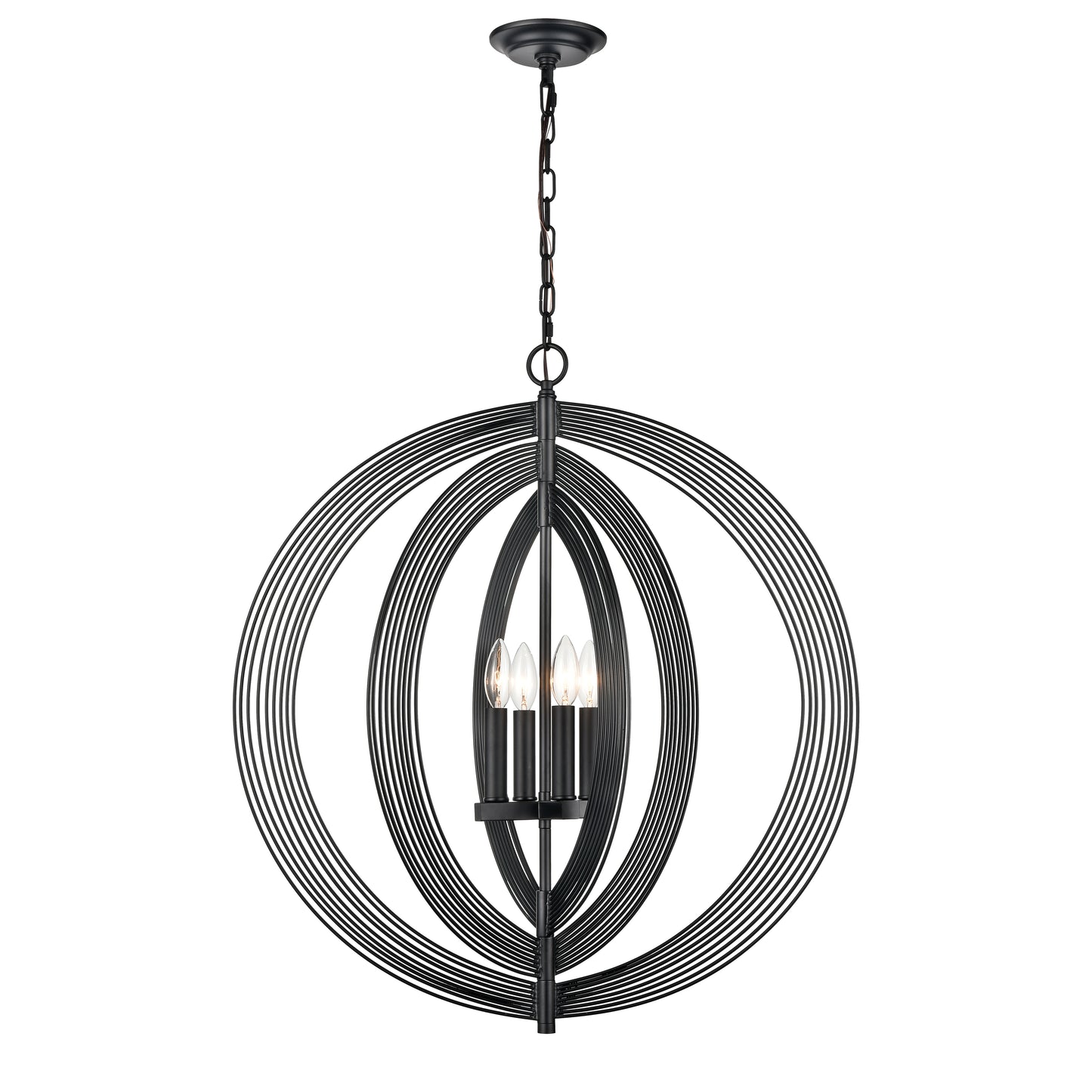 H0019-9622 - Orme 27'' Wide 4-Light Pendant - Black