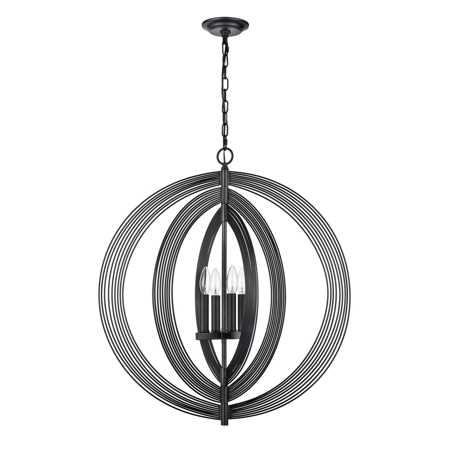 H0019-9622 - Orme 27'' Wide 4-Light Pendant - Black