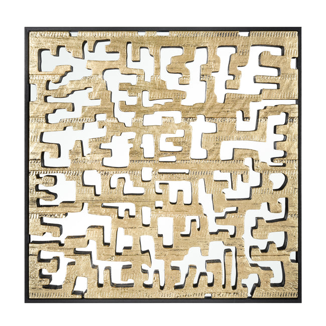 H0036-8216 - Mapped Dimensional Wall Art - Gold