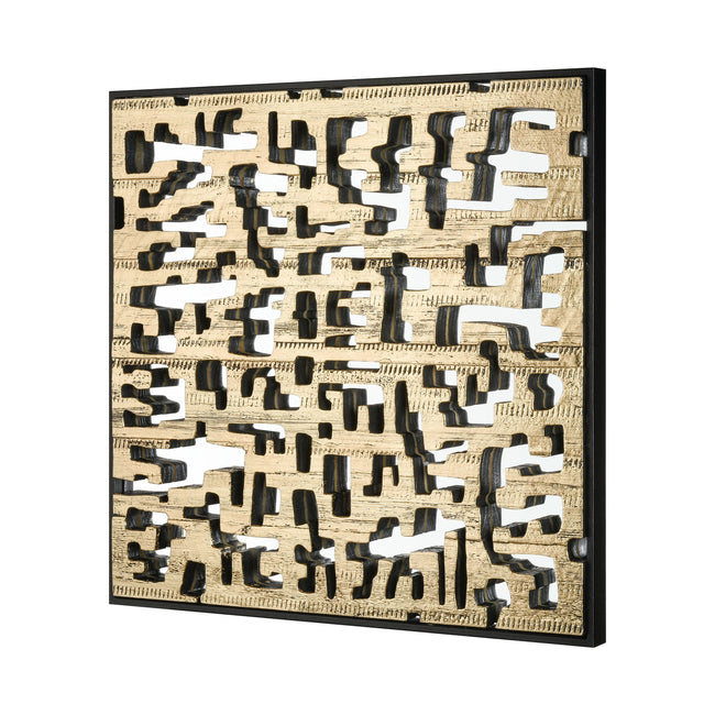 H0036-8216 - Mapped Dimensional Wall Art - Gold