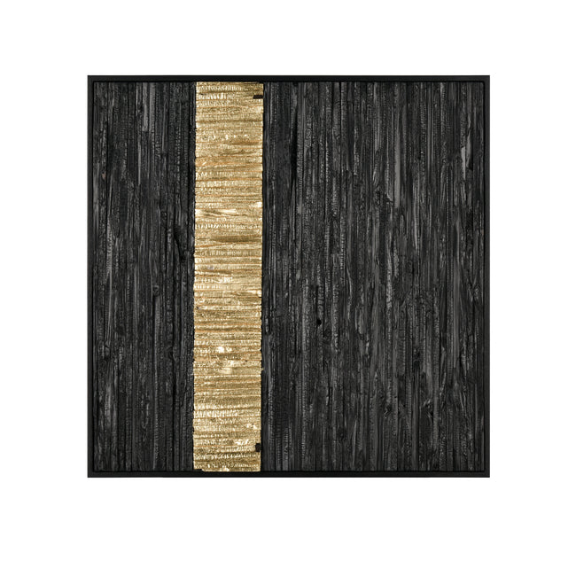 H0036-9736 - Stripe Wood Dimensional Wall Art - Black