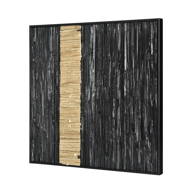 H0036-9736 - Stripe Wood Dimensional Wall Art - Black