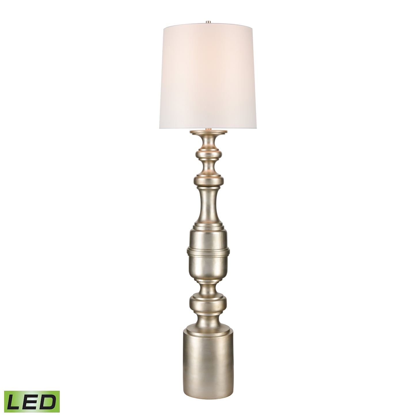 H019-7248-LED - Cabello 78'' High 1-Light Floor Lamp - Antique Silver - Includes LED Bulb