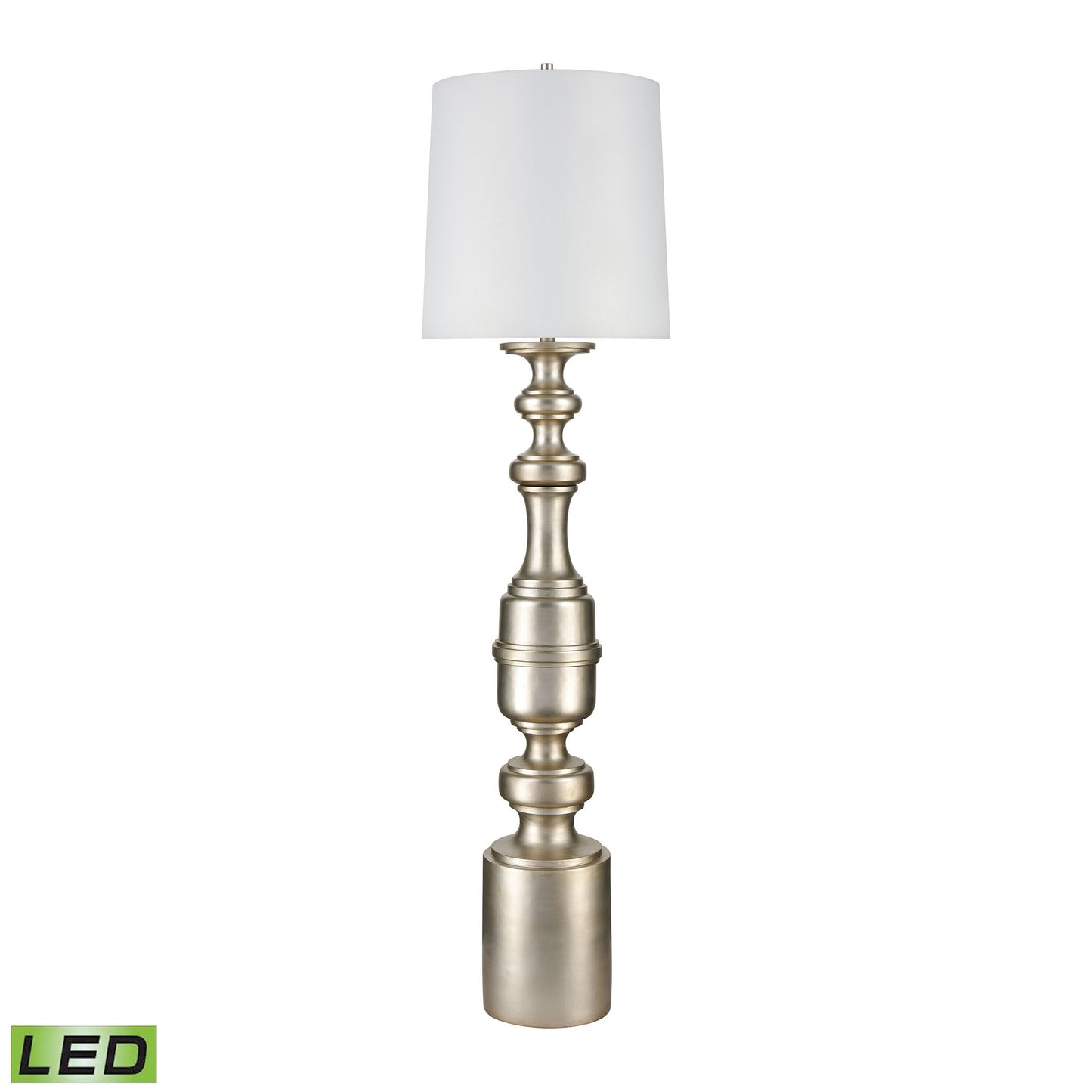 H019-7248-LED - Cabello 78'' High 1-Light Floor Lamp - Antique Silver - Includes LED Bulb