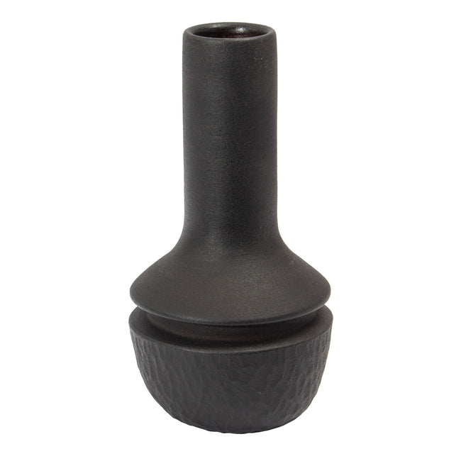 H0517-10718 - Shadow Vase - Medium Matte Black