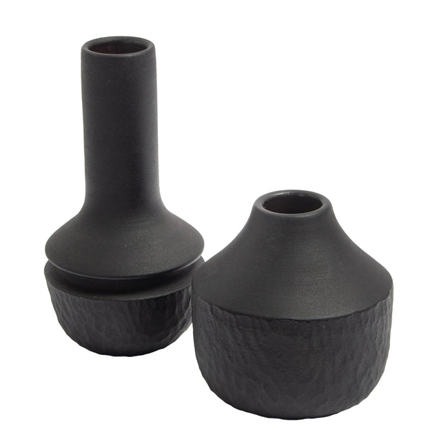 H0517-10719 - Shadow Vase - Small Matte Black