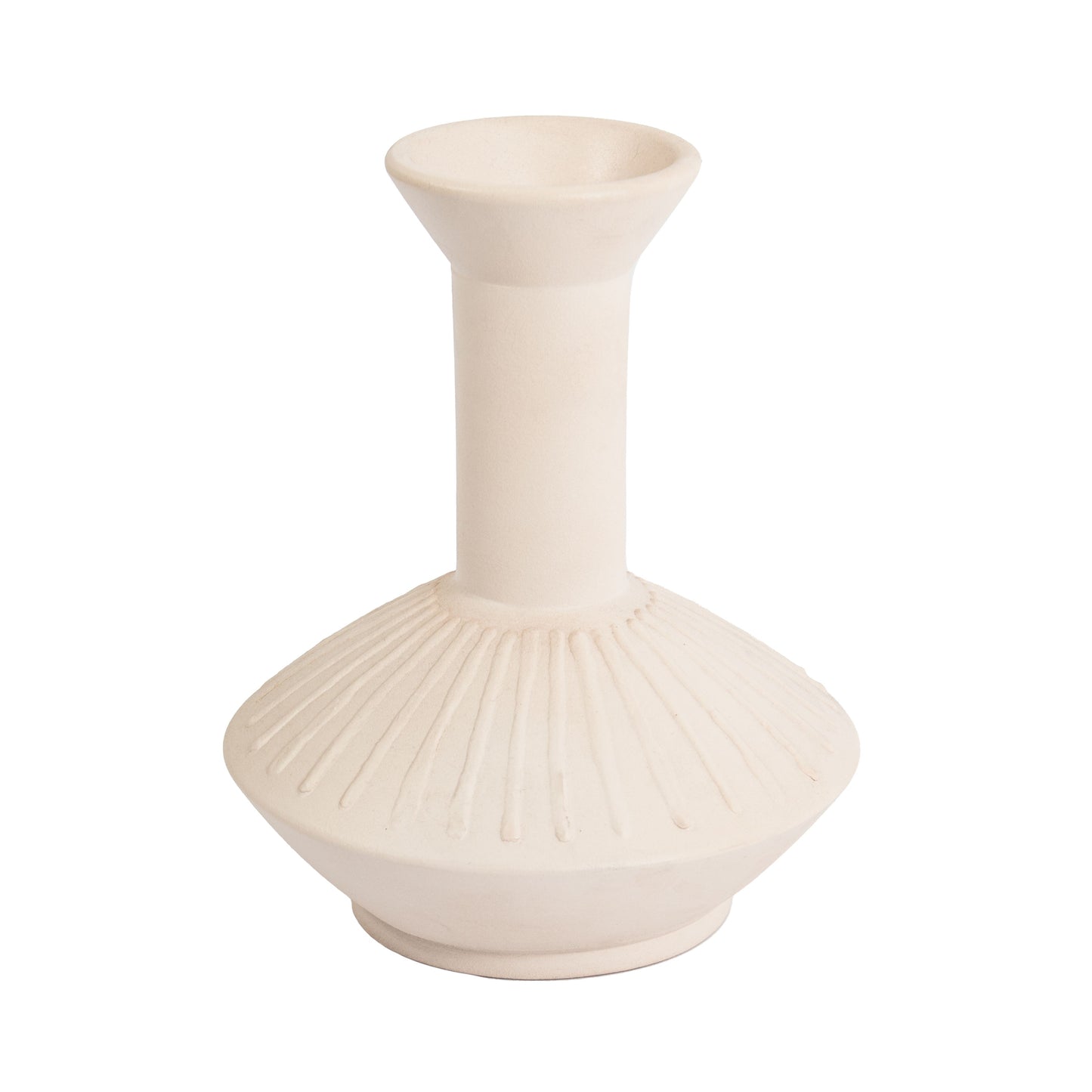 H0517-10726 - Doric Vase - Medium White