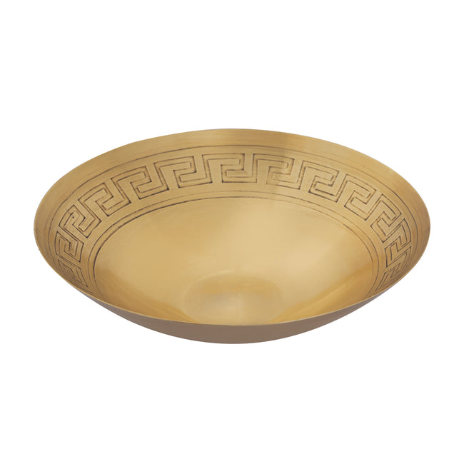 H0807-10667/S3 - Greek Key Bowl - Set of 3 Brass