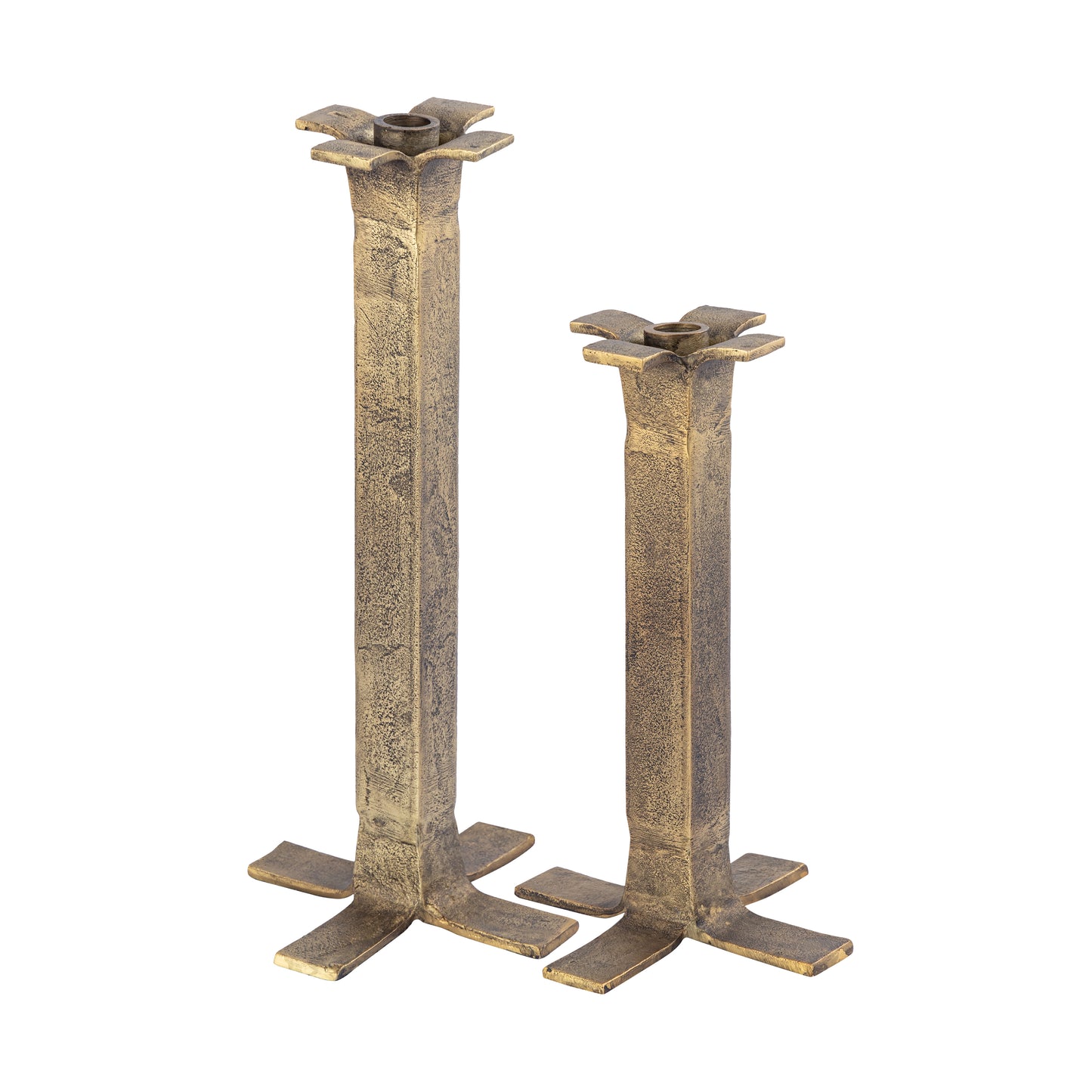 H0897-10926 - Splay Candleholder - Medium Aged Brass