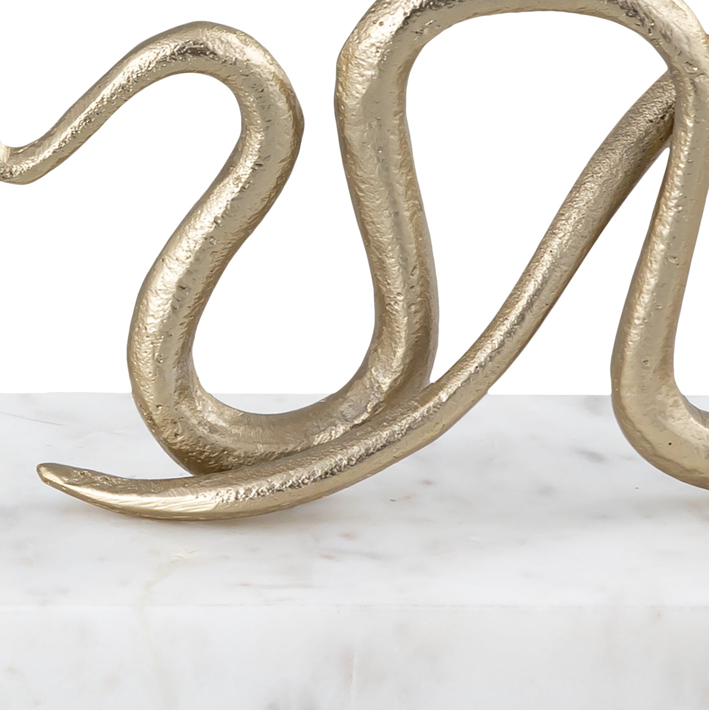 H0897-10932/S2 - Snake Bookend - Set of 2 Polished Brass