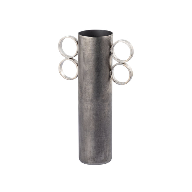 H0897-10949 - Cirq Vase - Small Antique Nickel