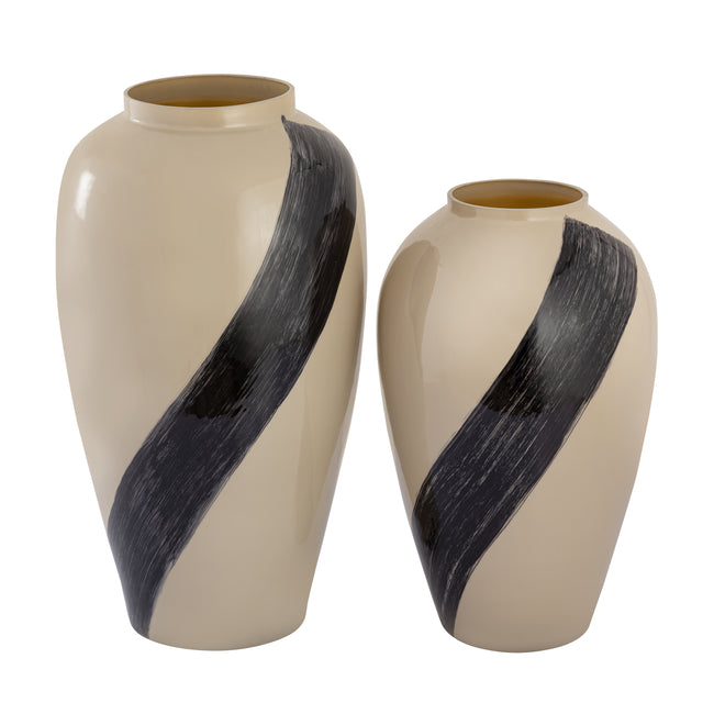 H0897-10973 - Brushstroke Vase - Small Cream