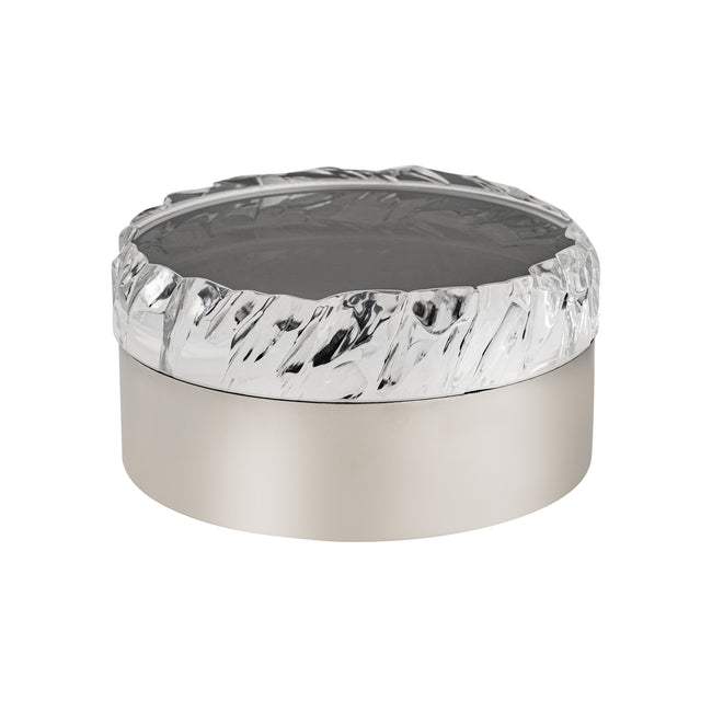 H0897-10975 - Cogar Box - Round Polished Nickel