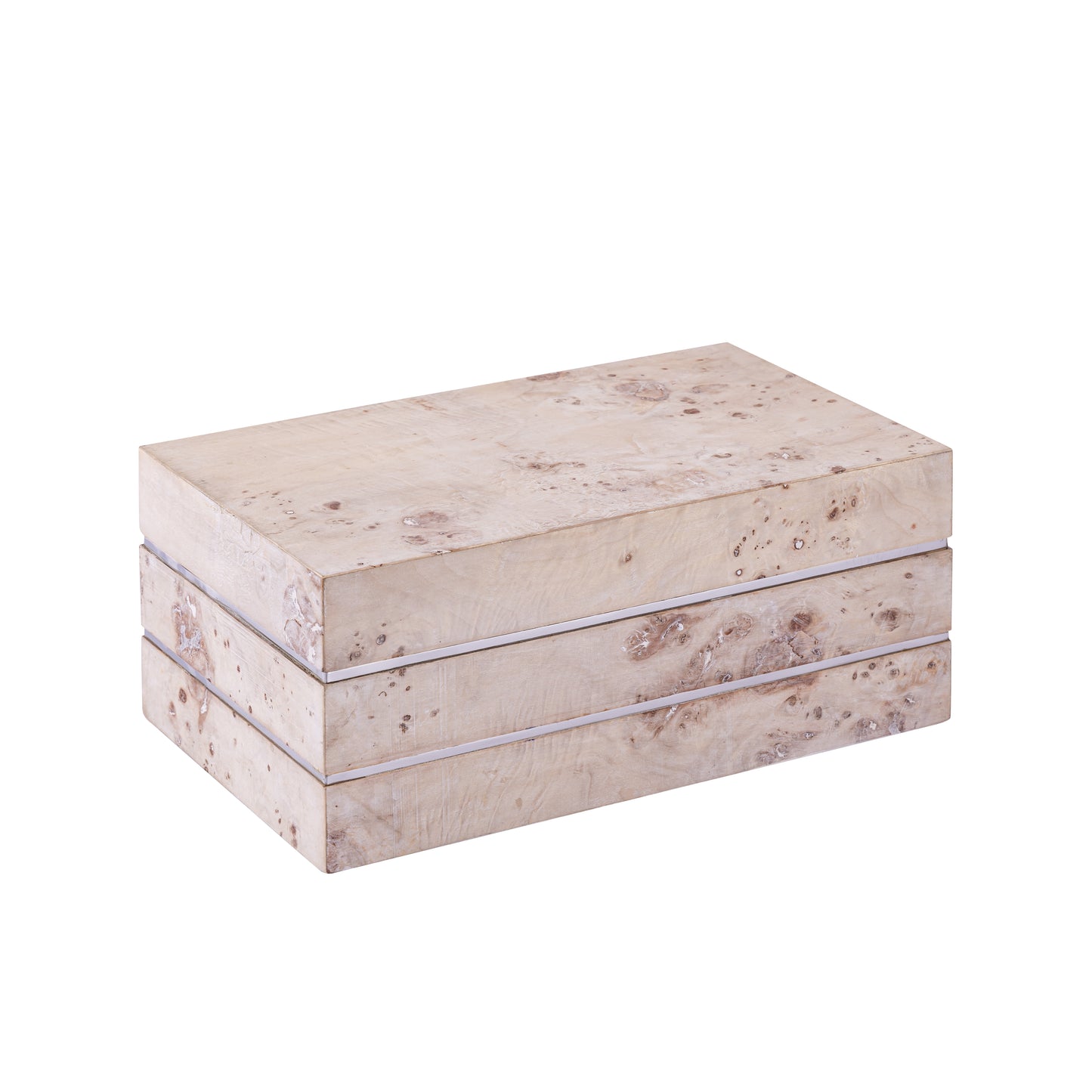 H0897-11944 - Salem Box - Tall White Burl Wood