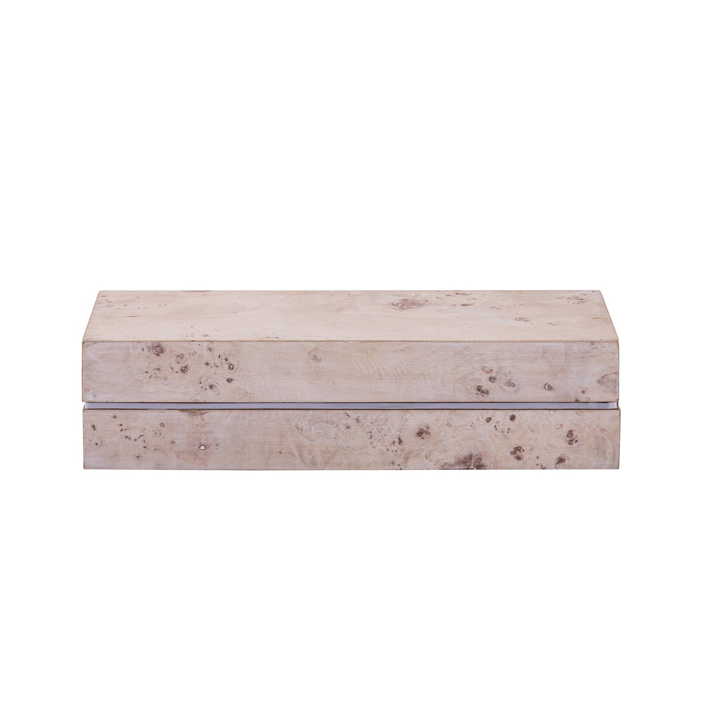 H0897-11945 - Salem Box - Long White Burl Wood