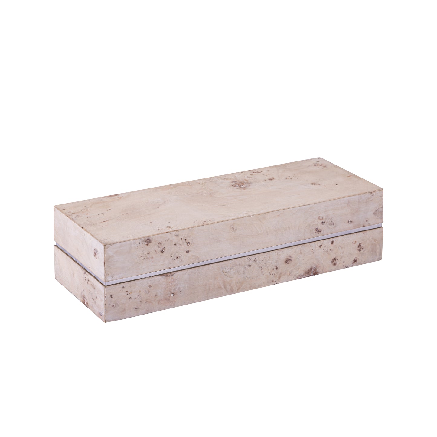 H0897-11945 - Salem Box - Long White Burl Wood