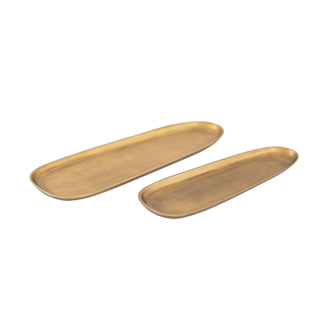 H0897-9846/S2 - Blain Tray - Set of 2 Brass