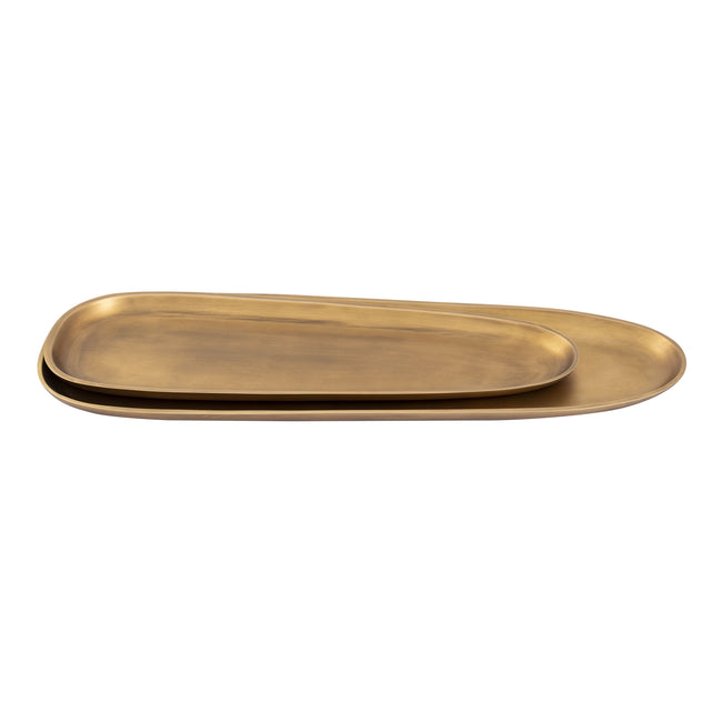 H0897-9846/S2 - Blain Tray - Set of 2 Brass