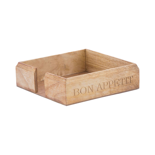 HOLD013 - Bon Appetit - Carved Paper Napkin Holder