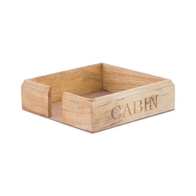 HOLD014 - Cabin - Carved Paper Napkin Holder