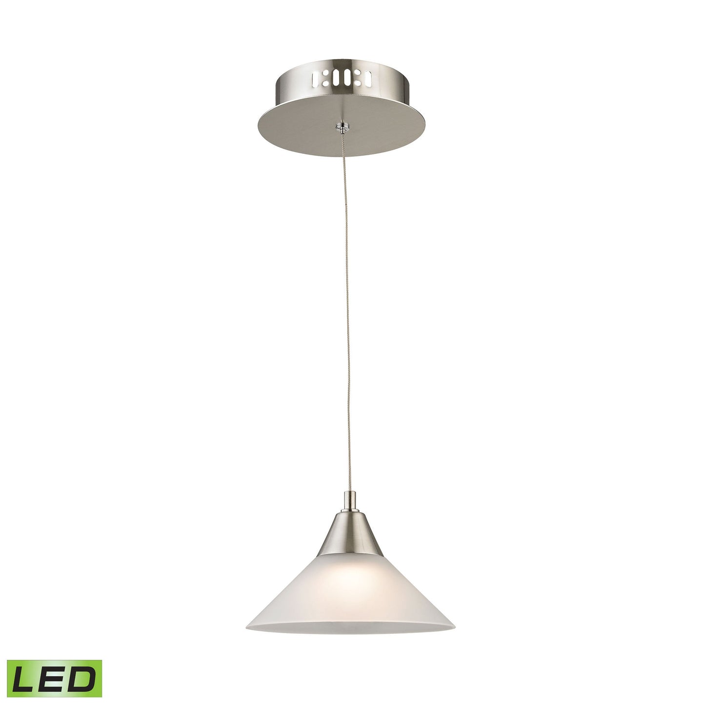 LCA101-10-16M - Cono 7'' Wide 1-Light Mini Pendant - Satin Nickel