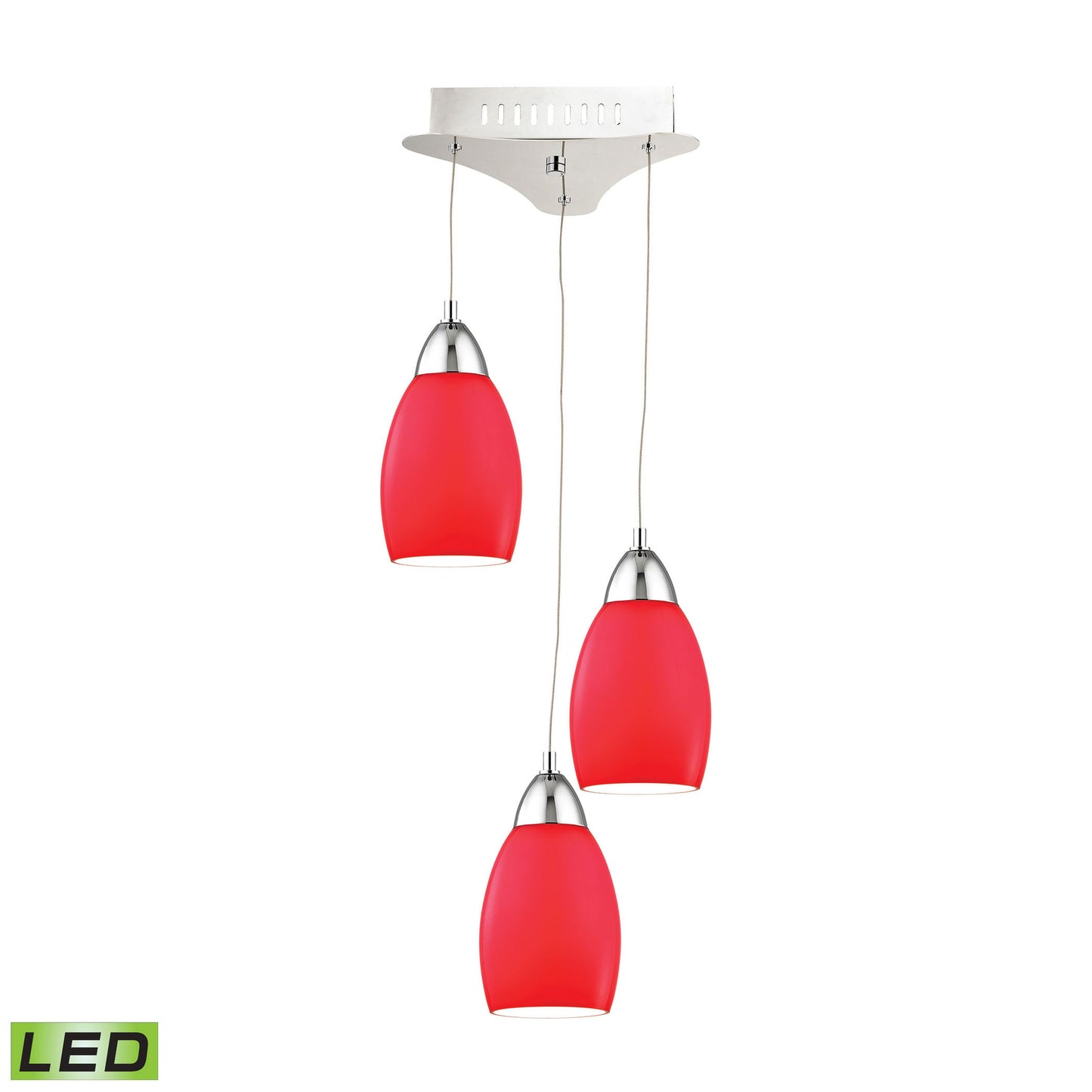 LCA203-11-15 - Buro 9'' Wide 3-Light Mini Pendant - Chrome