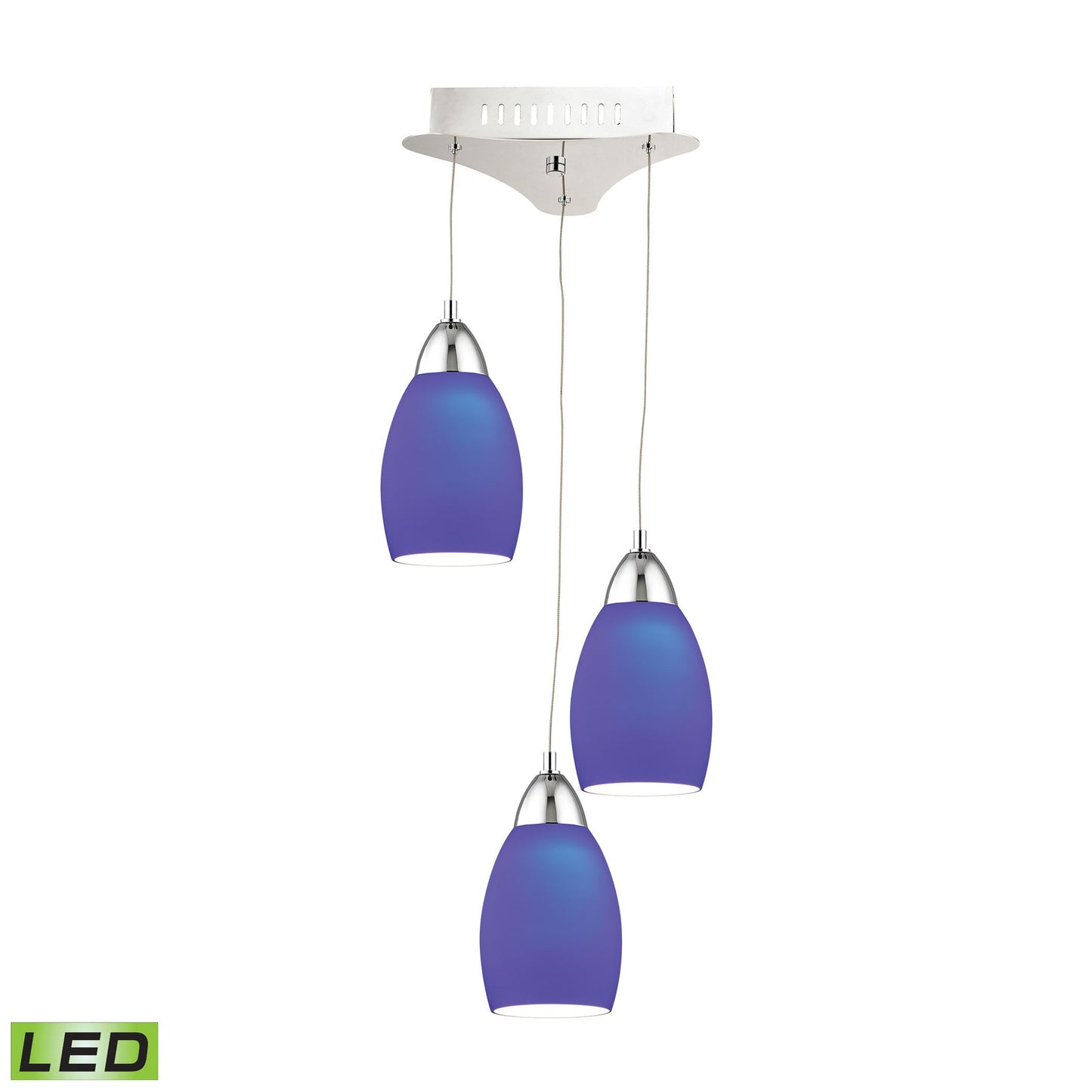 LCA203-7-15 - Buro 9'' Wide 3-Light Mini Pendant - Chrome