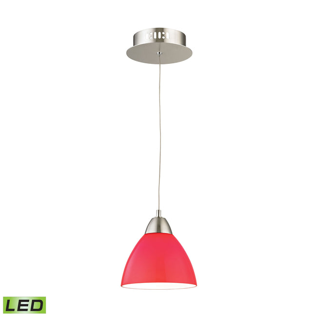 LCA301-11-16M - Piatto 6'' Wide 1-Light Mini Pendant - Satin Nickel