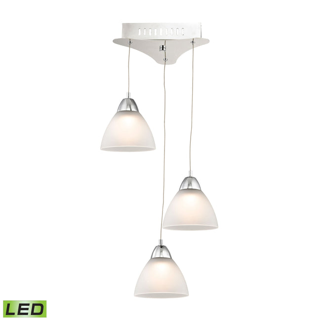 LCA303-10-15 - Piatto 11'' Wide 3-Light Mini Pendant - Chrome