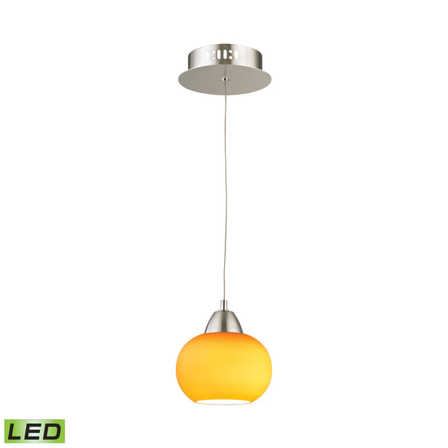 LCA401-8-16M - Ciotola 6'' Wide 1-Light Mini Pendant - Satin Nickel