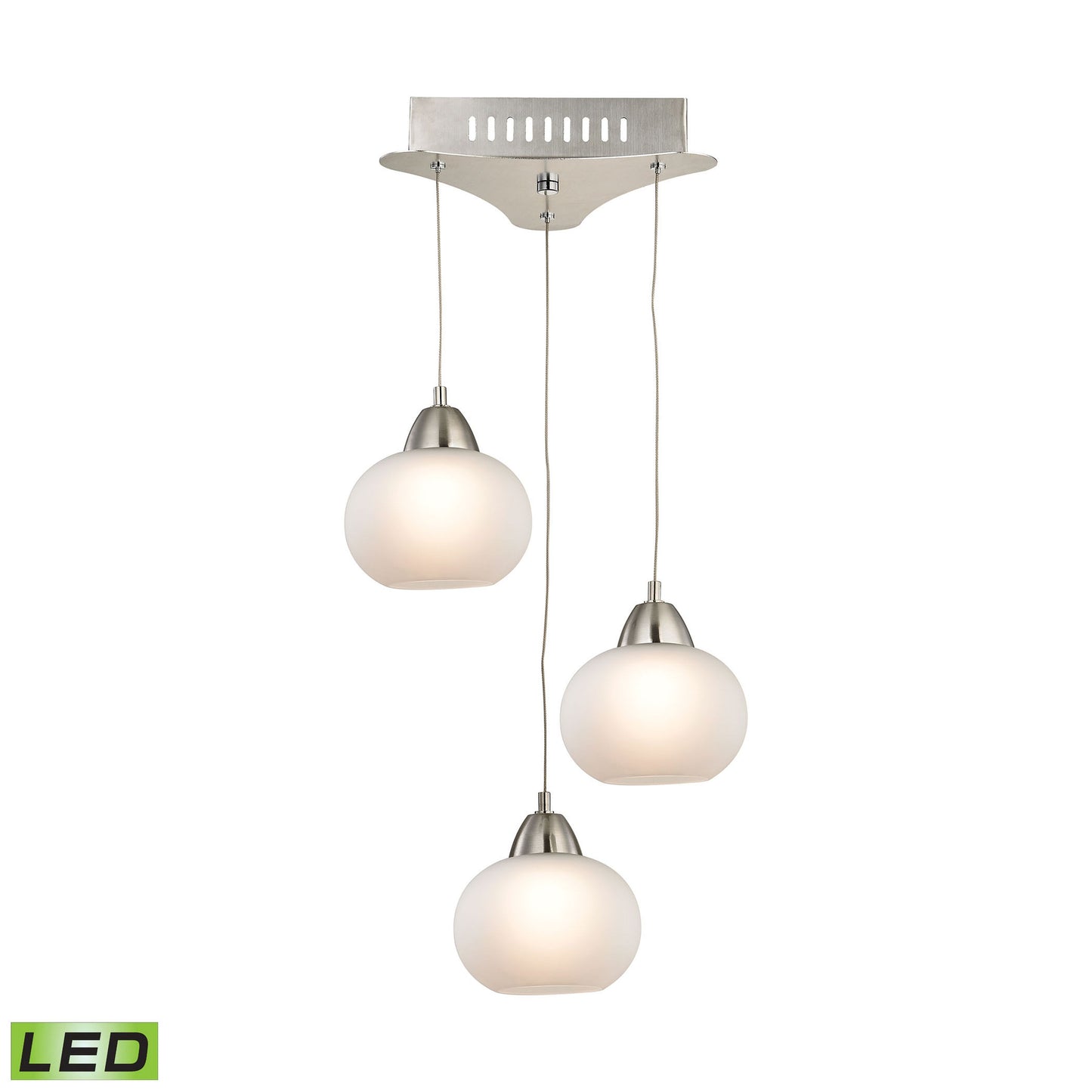 LCA403-10-16M - Ciotola 10'' Wide 3-Light Mini Pendant - Satin Nickel