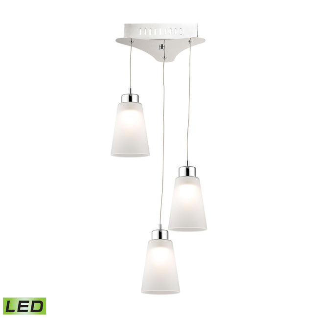 LCA503-10-15 - Coppa 11'' Wide 3-Light Mini Pendant - Chrome