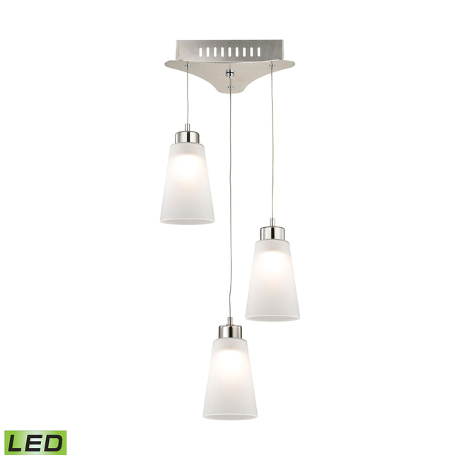 LCA503-10-16M - Coppa 11'' Wide 3-Light Mini Pendant - Satin Nickel