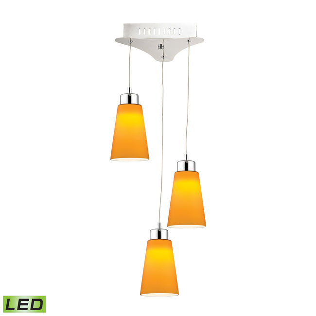 LCA503-8-15 - Coppa 11'' Wide 3-Light Mini Pendant - Chrome