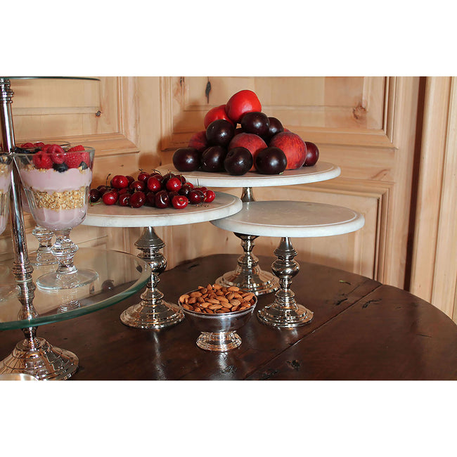 MARBLE007-TOP - LARGE NICKEL MARBLE CATERING STAND - TOP